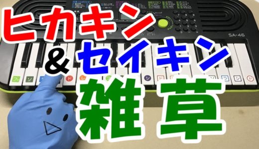 ドレミ付1本指ピアノ【雑草】ヒカキン&セイキン 簡単初心者向け