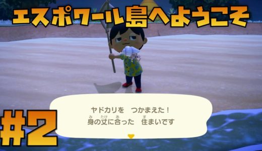 ＃２【あつまれ どうぶつの森】エスポワール島へようこそ【Switch】
