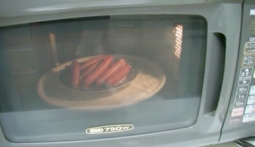 ウィンナー電子レンジで爆破。