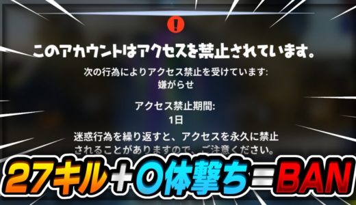 BANされました 【アリーナ27kill】