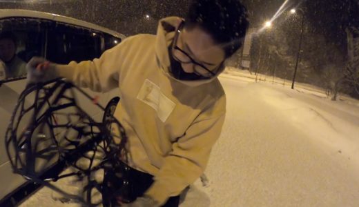 雪道でまさかの事態に大慌て！？