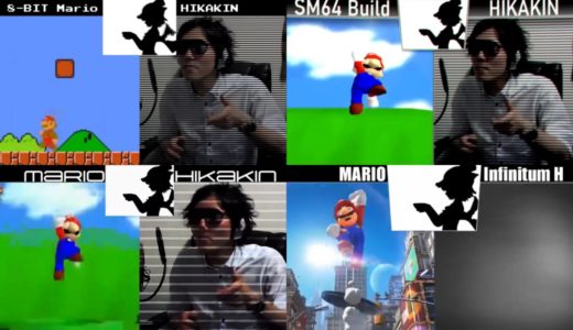 マリオ祭り  ボイパ対決Bad Apple!!