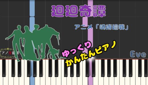 【かんたんゆっくりピアノ】Eve/廻廻奇譚