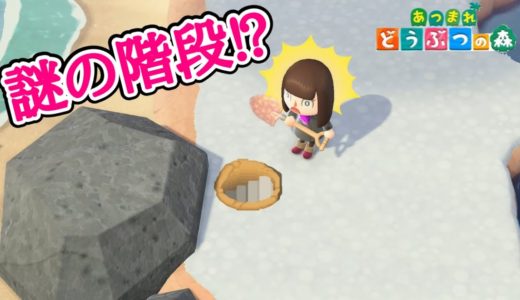 【あつ森】穴を掘ったら階段が！？【あつまれどうぶつの森】