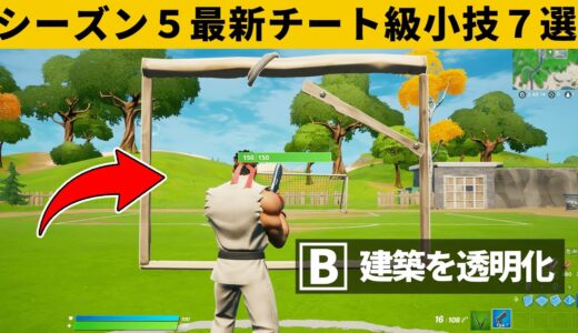 【小技集】初心者でも建築を透明化できるチートボタン知ってますか？シーズン５最強バグ小技裏技集！【FORTNITE/フォートナイト】