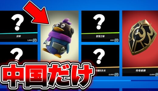 【中国フォトナ】中国限定のアイテムショップがヤバすぎるwww【フォートナイト】