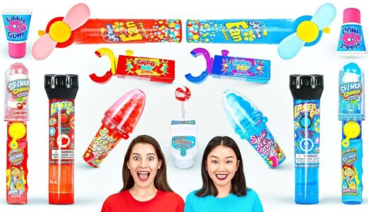 レッドVSブルーチャレンジ - 最後まで食べた人の勝ち！キャンディモクバン By 123 GO! CHALLENGE