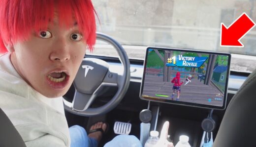 【高級車】テスラの車内でフォートナイトやってみたらヤバすぎた...