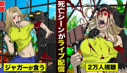 【獣害】ライブ配信中…ジャガーに食い殺された女。20000人が視聴した。