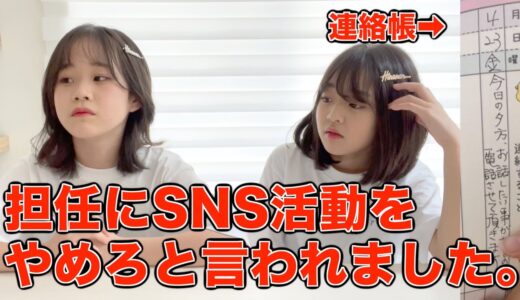 担任の先生に呼び出されてYouTubeなどSNS全般をやめてくださいと言われました。