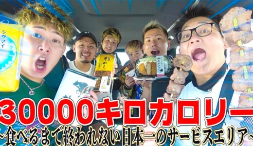 【遂に。】30000キロカロリー食べ切れるまで終われないサービスエリア‼︎クリアなるか！？