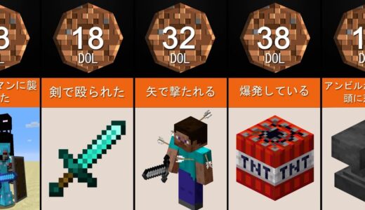 Minecraftの痛みの比較