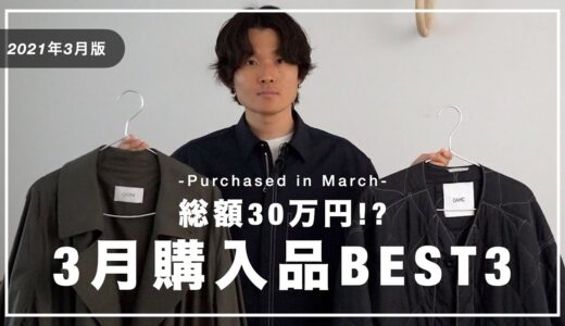 【私物紹介】総額30万円分！？3月の購入品ベスト3紹介します!!