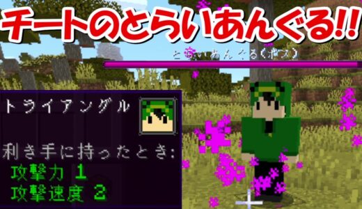 【Minecraft】チート級の強さのとらいあんぐるが強すぎる！！