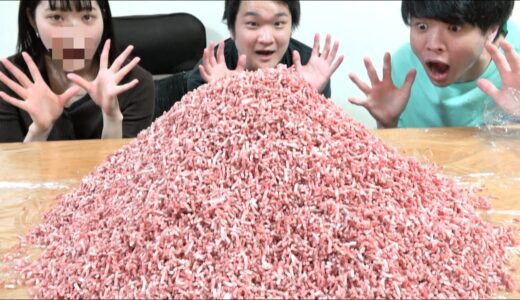 桐崎家で10kgのひき肉で超巨大ハンバーグを作って食べよう！！！