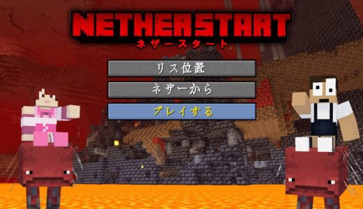 ネザーから始まるマインクラフトが難し過ぎるｗｗ【まいくら・マイクラ】