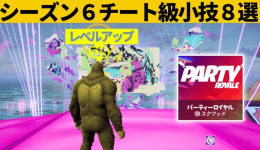 【小技集】パーティーロイヤルで経験値稼ぎできるの知ってましたか？シーズン６最強バグ小技裏技集！【FORTNITE/フォートナイト】