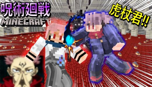 【呪術廻戦Mod】「虎杖悠二」で「両面宿儺」と6話みたいに戦おうとしたら知らない人がいっぱいいてマジで面白いwww【マインクラフト】