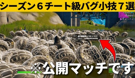 【小技集】ボタン１つで増殖しまくるチート級バグがエグすぎる…！シーズン６最強バグ小技裏技集！【FORTNITE/フォートナイト】
