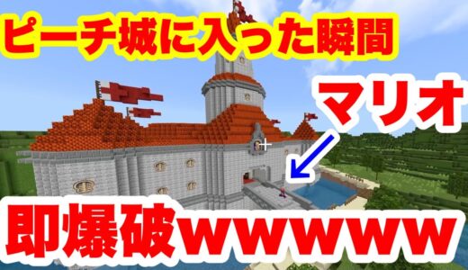 クソゴミマリオに城に入った瞬間お城消し飛ぶドッキリやってみたww