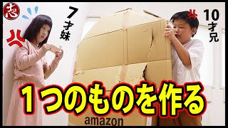 【モニタリング】ダンボールで巨大ドラゴン作って大暴れ（の前にケンカの一部始終を収めました）