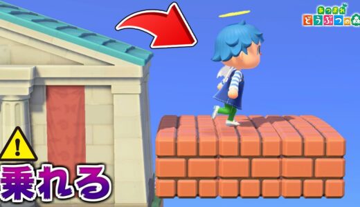 絶対に乗れない空中レンガブロックの上、新バグ使ったら乗れる説【あつ森】【あつまれどうぶつの森検証】