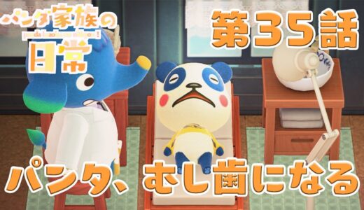 【あつ森アニメ】パンダ家族の日常＃35「パンタ、むし歯になる」