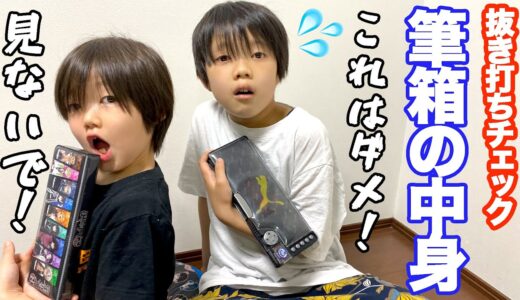 【抜き打ち】小学6年生と2年生 男子の筆箱の中身チェックしたら感動＆爆笑w