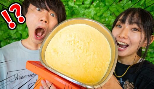 山で手作り超巨大アイスを作ってみた結果！？
