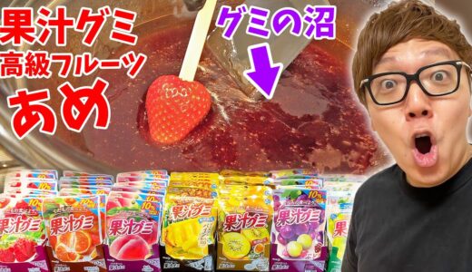 大量の果汁グミを溶かした沼に高級フルーツ沈めまくって『果汁グミフルーツあめ』作ったらウマすぎたwww