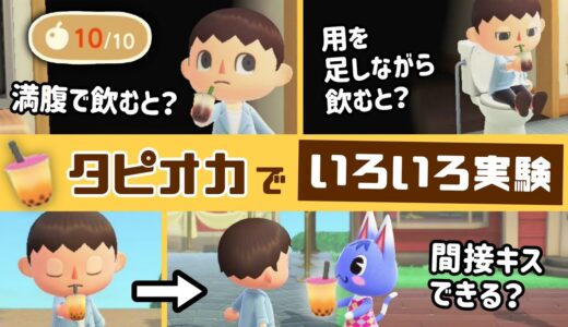 【あつ森】小ネタ検証！夏アプデ新アイテム「タピオカドリンク」でいろいろ実験してみた集！【あつまれ どうぶつの森】@レウンGameTV