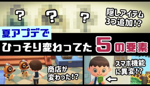 【あつ森】小ネタ検証！実は夏アプデでひっそり変わってた…！？ 5つの要素を調査してみた集【あつまれ どうぶつの森】@レウンGameTV