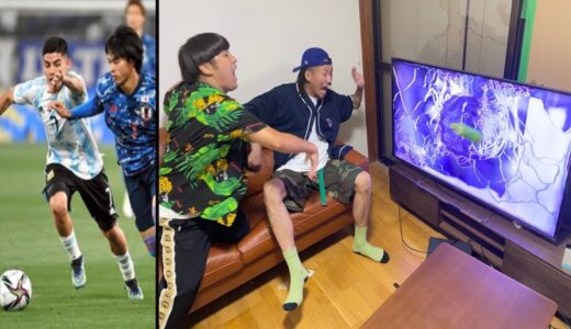 友達の家でオリンピック応援中に熱狂してTV潰してみた【ドッキリ】