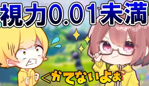 視力が悪い2人が一緒にプレイしたら大変なことになったwwwwww【フォートナイト】