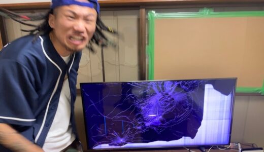 【その後の動画】オリンピック応援中に熱狂してTV潰してみたドッキリ