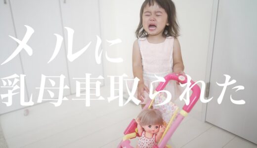 【イヤイヤ期】メルちゃんに乳母車を取られてブチギレる【激おこ】