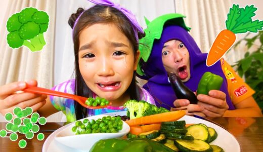 「やさい嫌い」やさいを食べられるかな？英語の歌　Yes Yes Vegetables Song | Kids Song