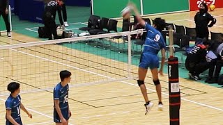 スパイク練習：近畿大学　天皇杯2021　＜男子バレーボール＞