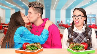 学校にいる生徒のタイプ！123 GO！FOODの学校のお昼ご飯！人気者VS真面目