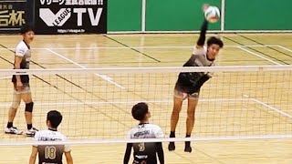 スパイク練習：ヴィアティン三重　天皇杯2021　＜男子バレーボール＞