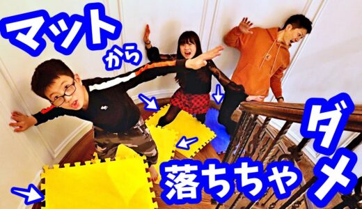 マットの上に最後まで乗っていられるのは誰？対決💥