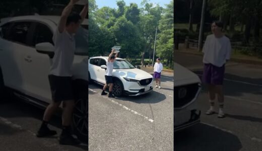 相方の車をコンクリートブロックで破壊しようとしたら？www【検証】#shorts