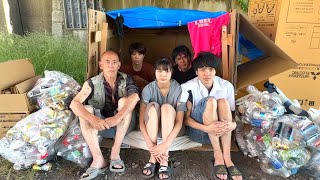 家族でホームレスになりました。妹とダンボールの家を作って1日生活〜爺ちゃんとの出会い、その全て〜