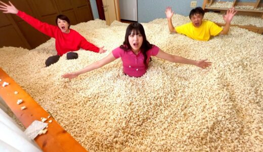 妹の部屋をポップコーン5,000,000粒で埋め尽くした。彼氏と家族が精神崩壊…