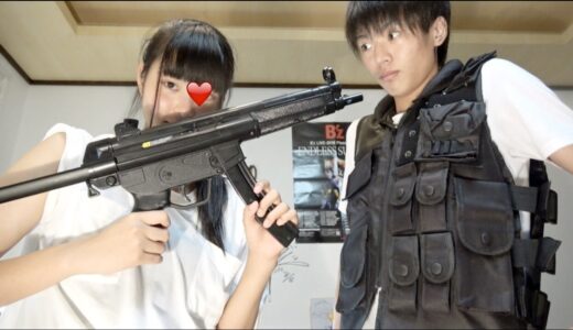 【防弾チョッキ】妹、親父に銃で撃たれてみた