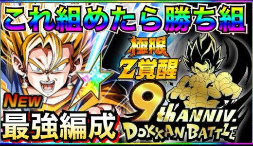 最強編成『これ組めたら勝ち組』極限LRベジットに最強キャラ大集結！！ドカバト9周年【ドッカンバトル】【地球育ちのげるし】